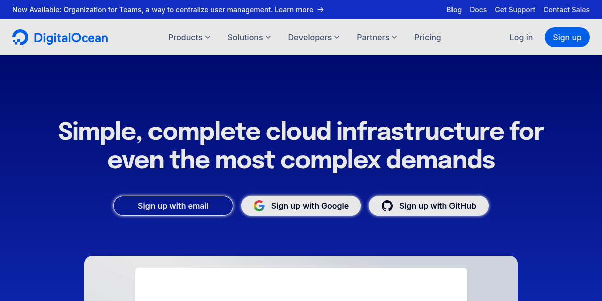 DigitalOcean screenshot