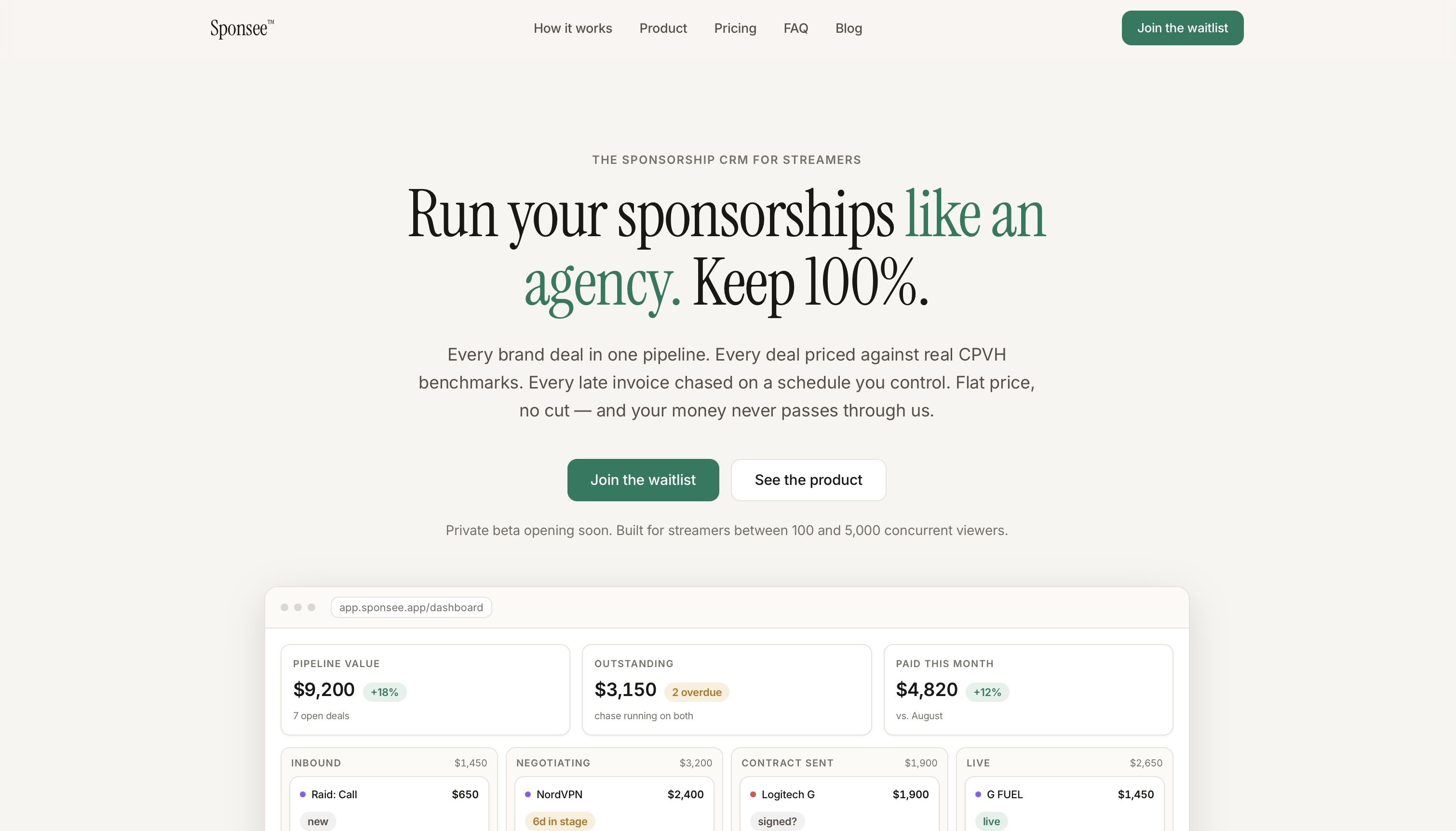 Sponsee App screenshot