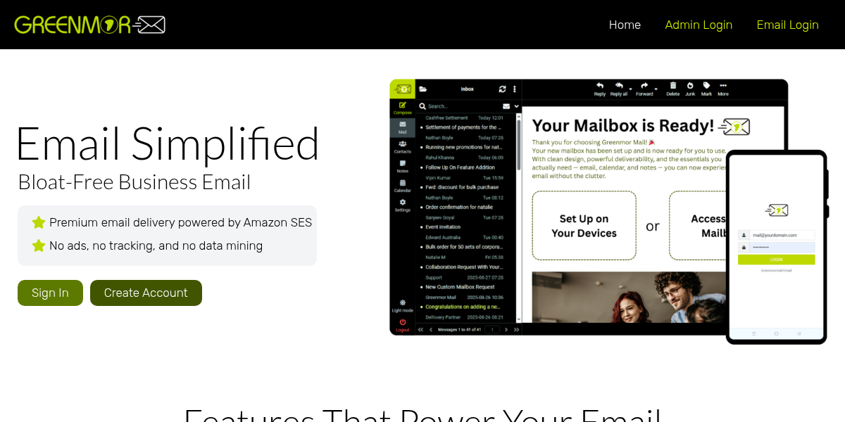 Greenmor Mail screenshot