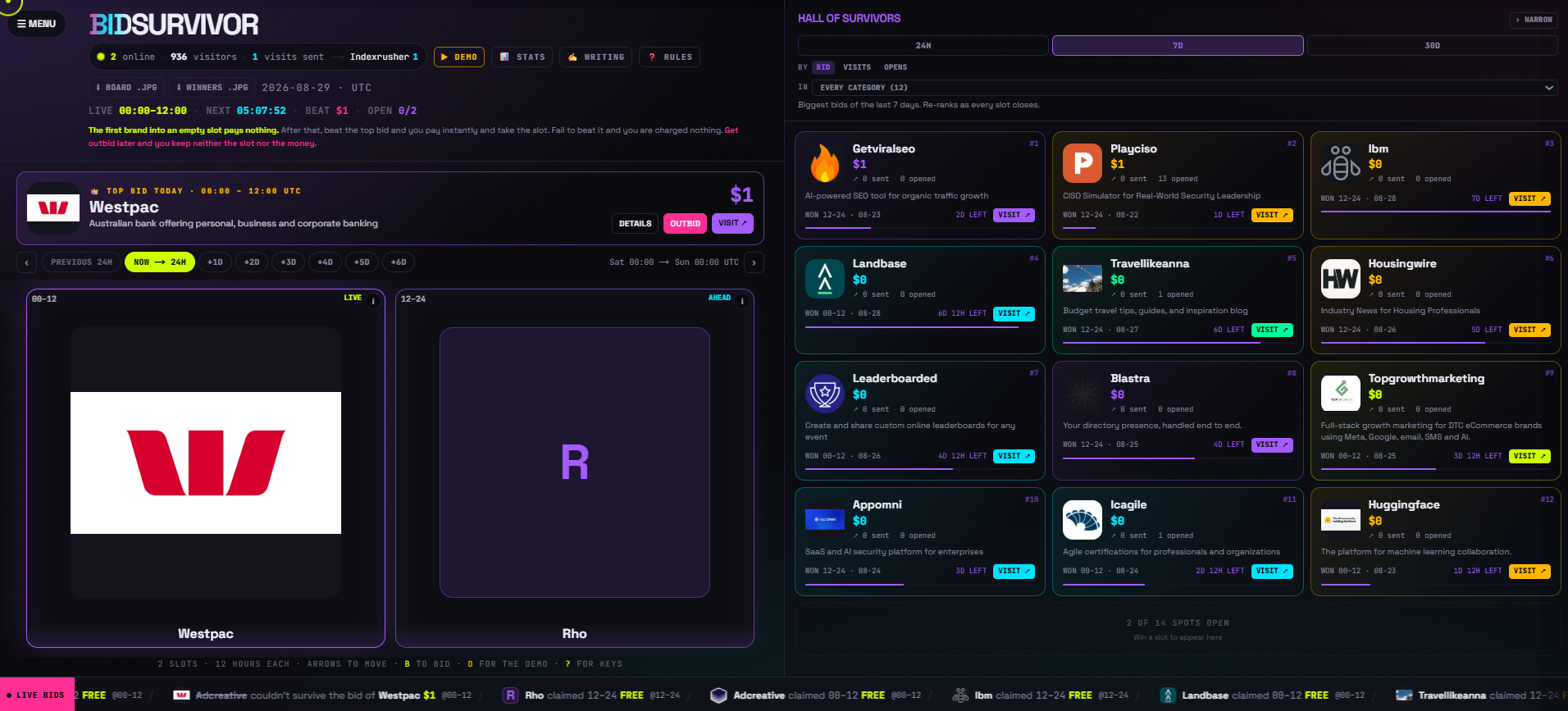 BidSurvivor screenshot