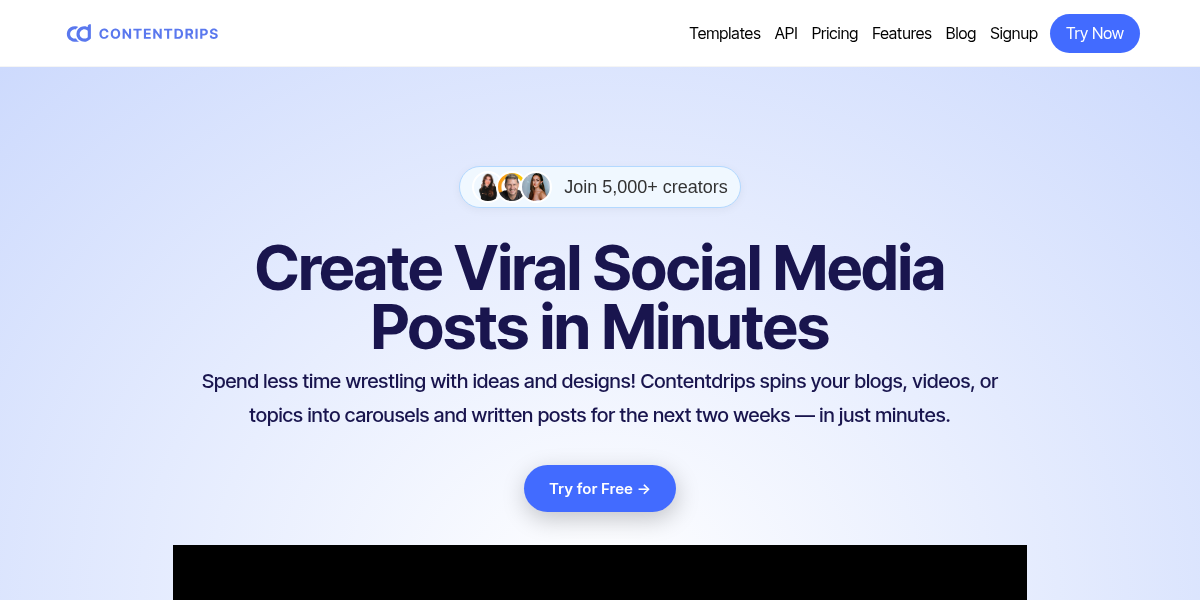 Contentdrips screenshot