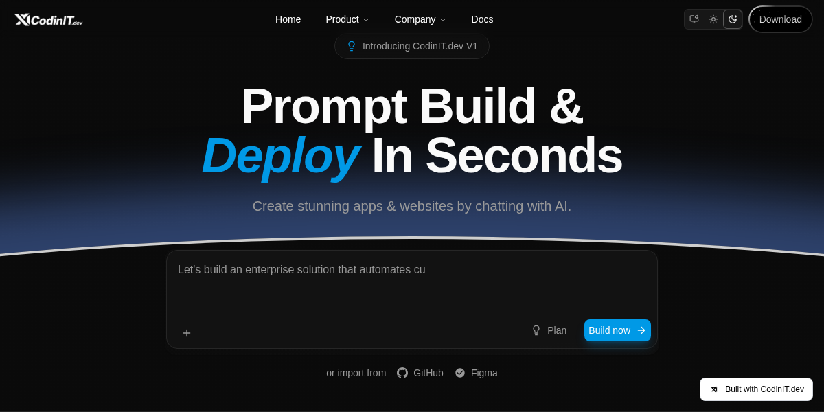 CodinIT.dev screenshot