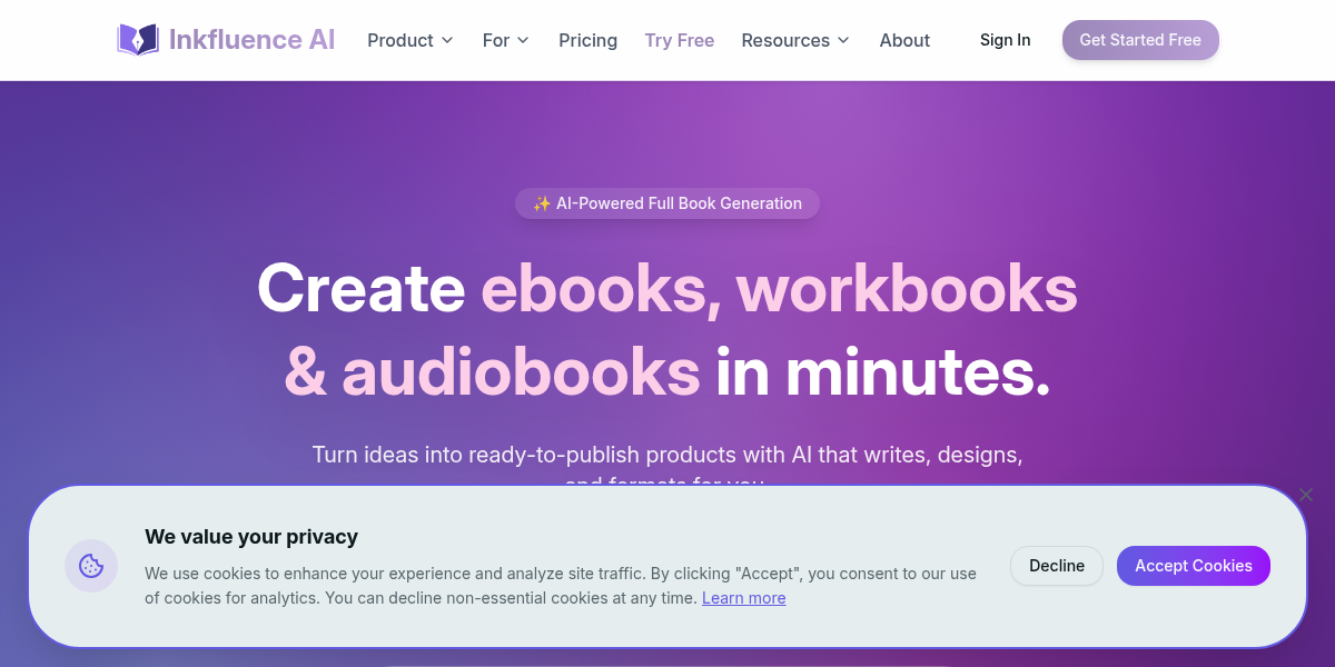 Inkfluence AI screenshot