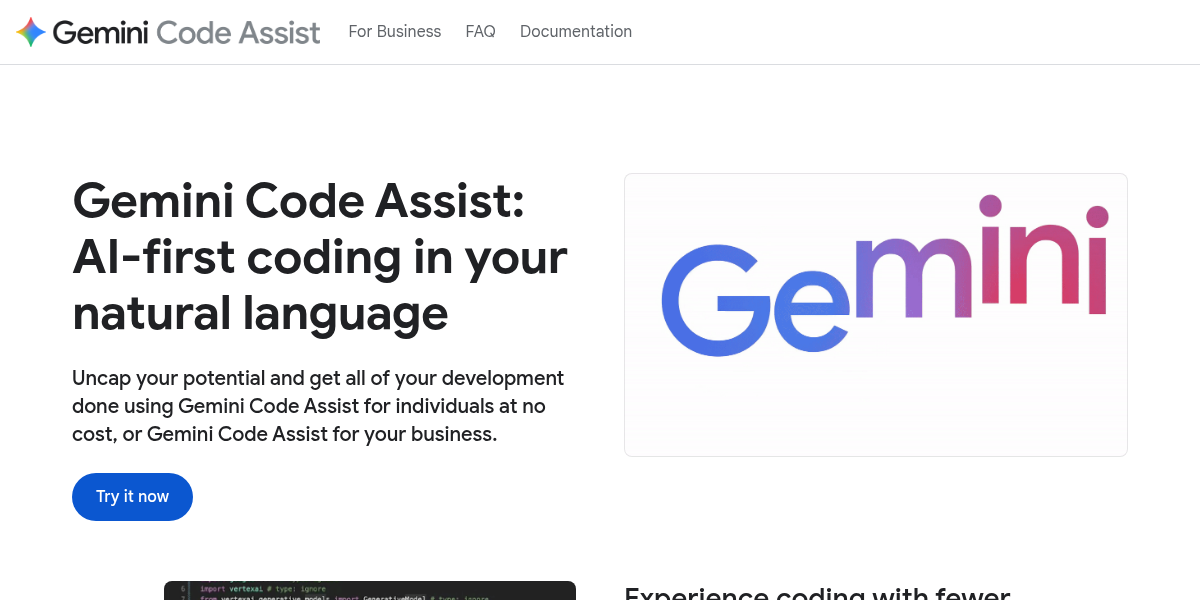 Gemini Code Assist screenshot