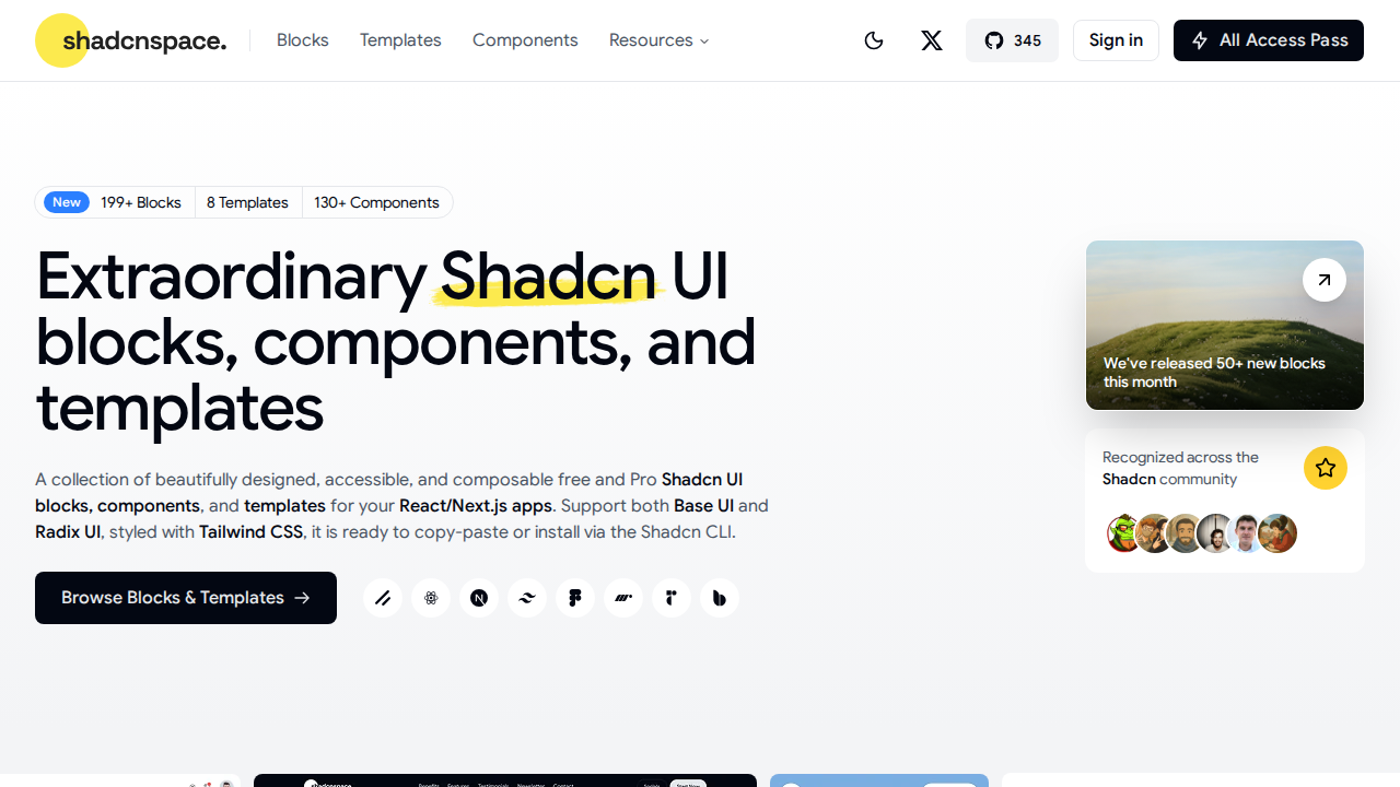 Shadcn Space screenshot