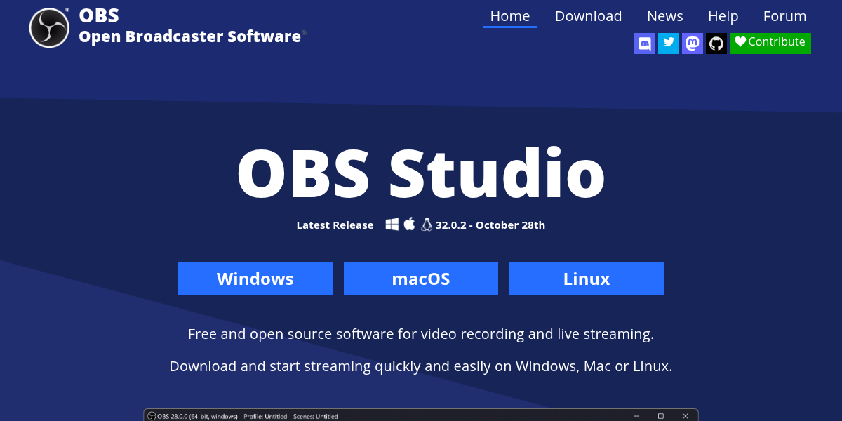 OBS Studio screenshot