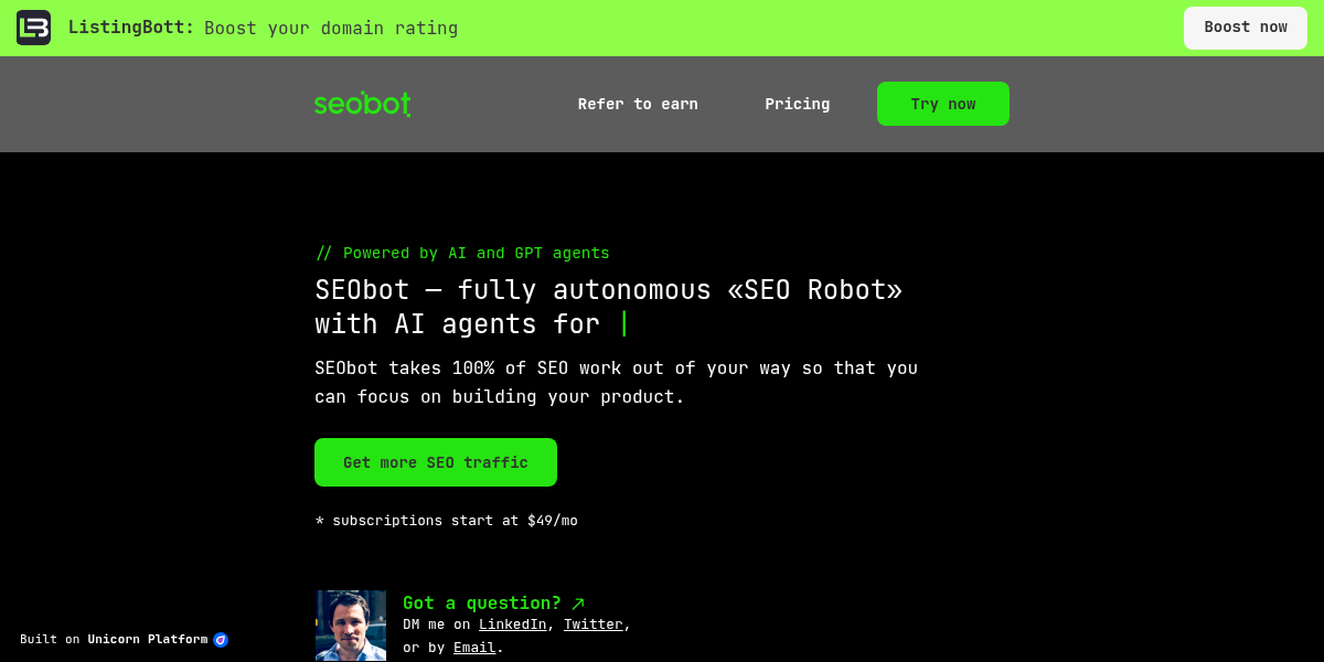 SEO Bot screenshot