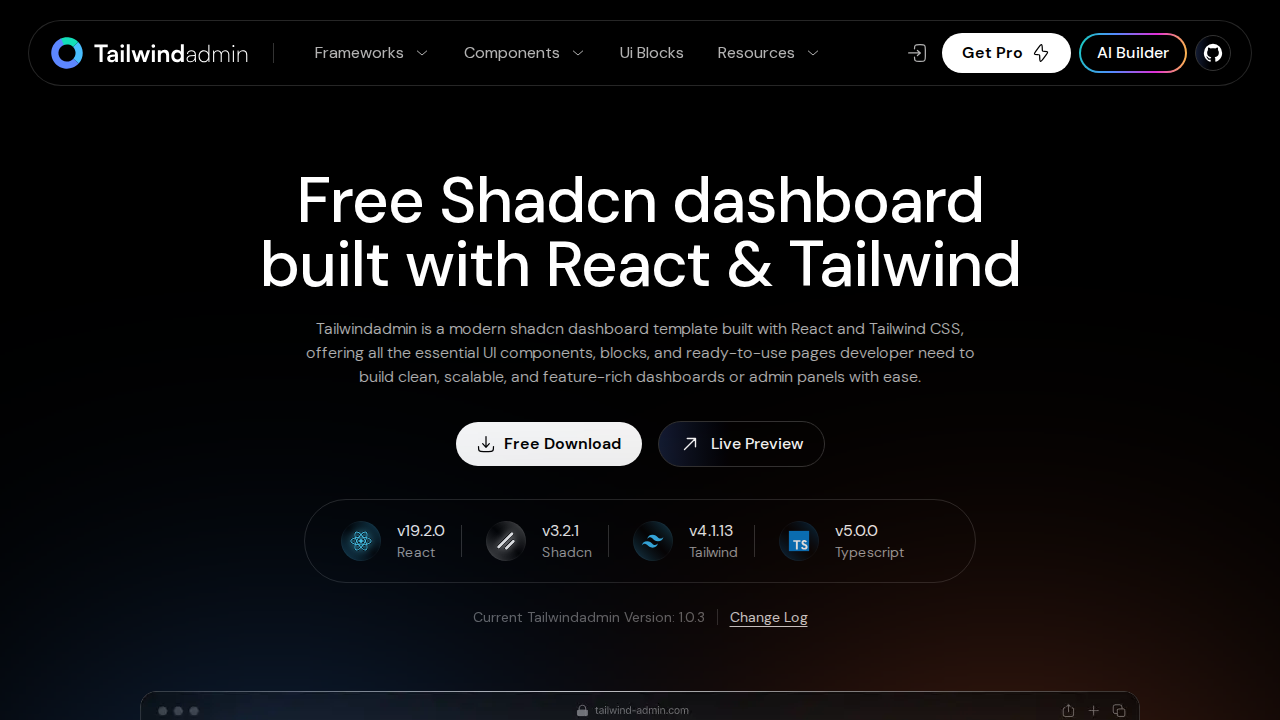 Tailwindadmin screenshot